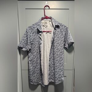 Ted Baker Navy Floral Button Down Shirt